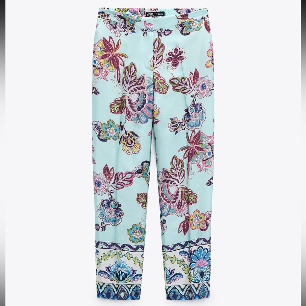Zara Floral Print Pants